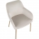 Daniella Dining Chair in Cream Velvet & Gold Steel (Set of 2)